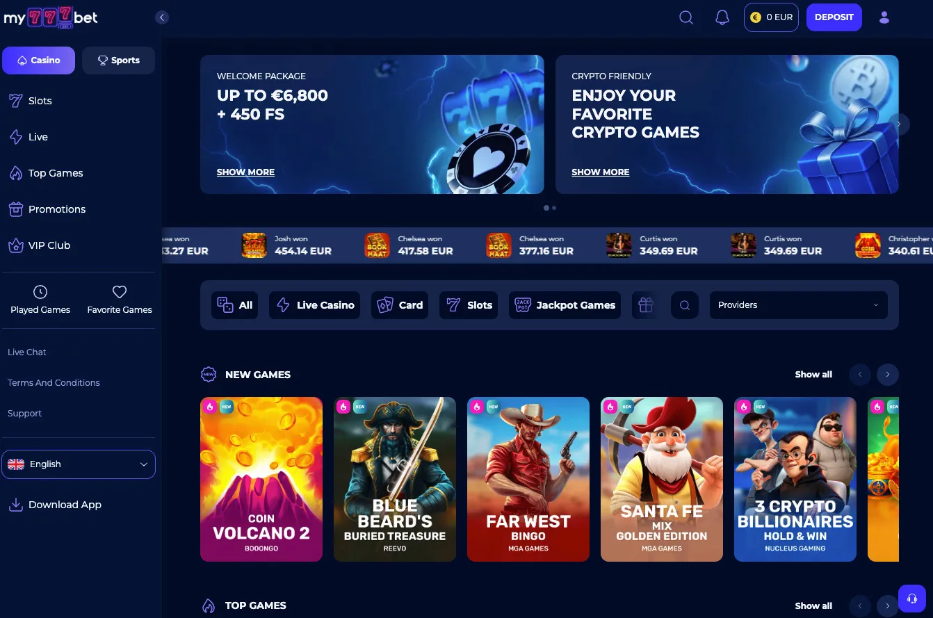 My777Bet – Best Non GamStop Casinos for Crypto Players