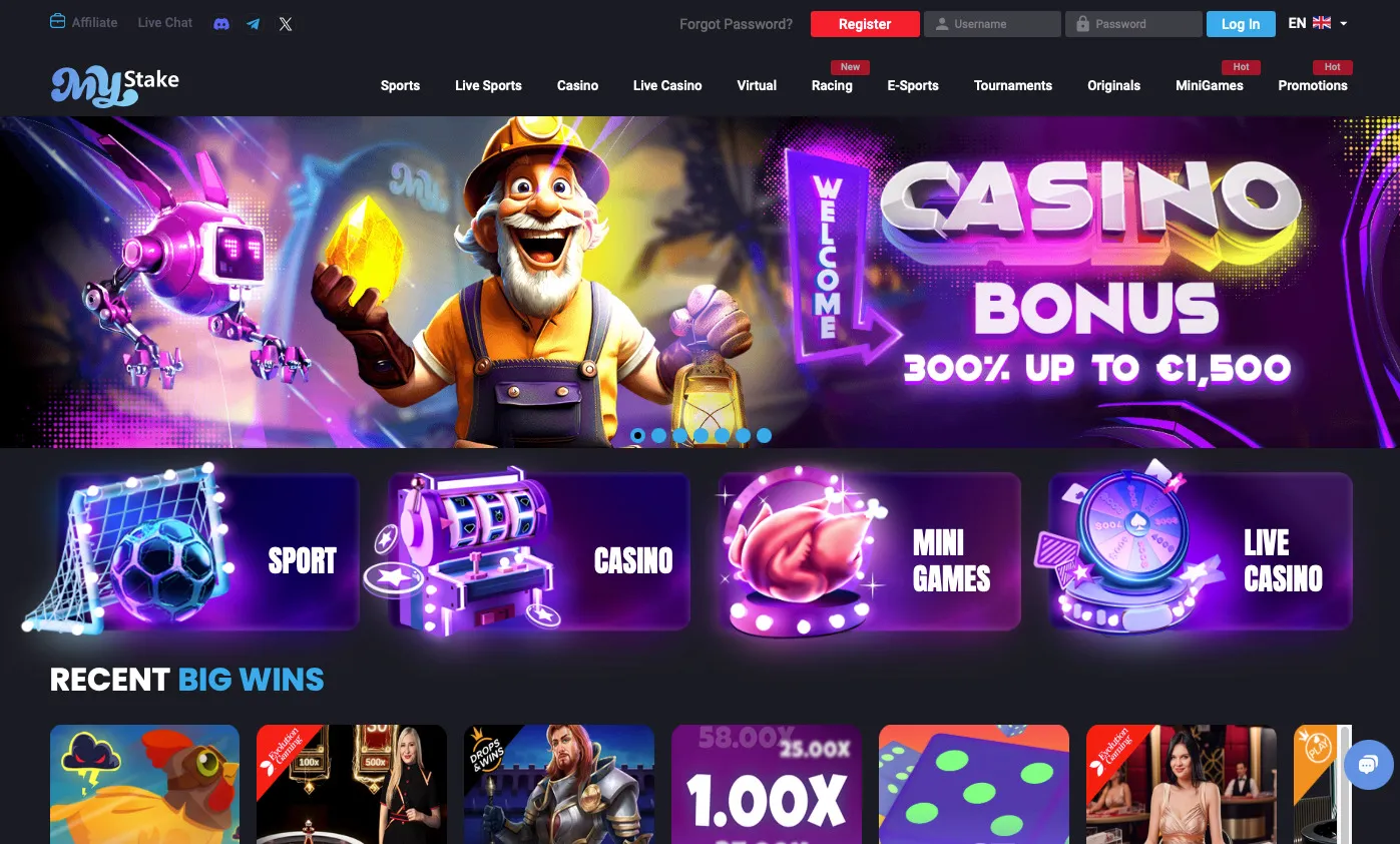 MyStake – Best Non GamStop Casinos for Free Spins